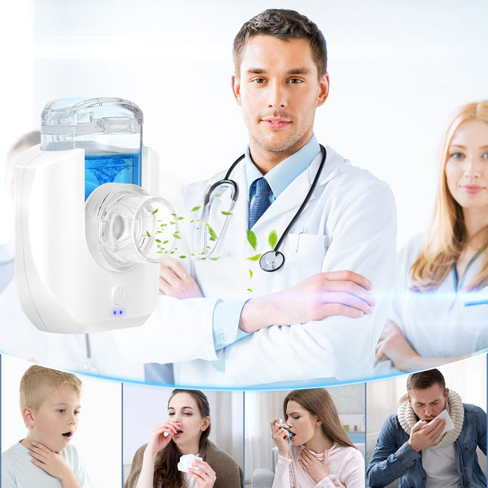 Portable Nebulizer, Rechargeable Mnin Nebulizer Machine for Adults and Kids with 2 Masks & Mouthpiece